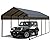 10x20 FT Heavy Duty Metal Carport with Galvanized Steel Roof & Frame – All-Weather Portable Car Garage Canopy Shelter for Cars, Safe Boat Cover for Yard