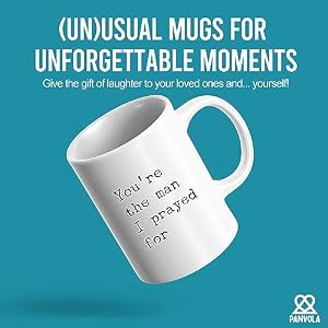 Panvola You're The Man I Prayed For Husband Boyfriend Gifts Romantic from Wife Girlfriend Anniversary Novelty Drinkware Ceramic Coffee Mug (White, 11 oz) Panvola Youre The Man I Prayed For Husband Boyfriend Gifts Romantic from Wife Girlfriend Anniversary Novelty Drinkware Ceramic Coffee Mug White 11 oz