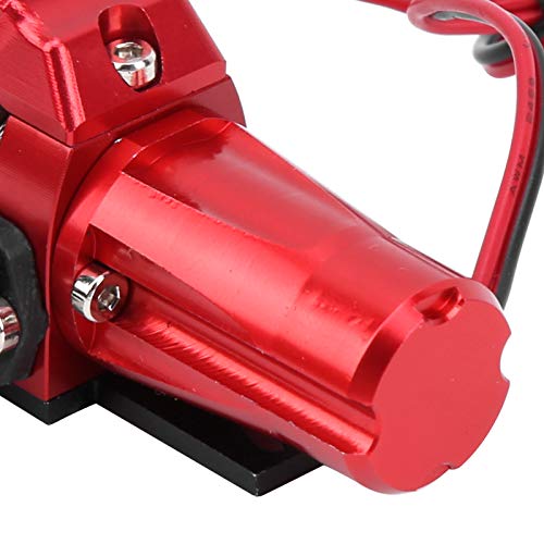 Winch eléctrico para RC de aleación de aluminio rojo miniatura 7