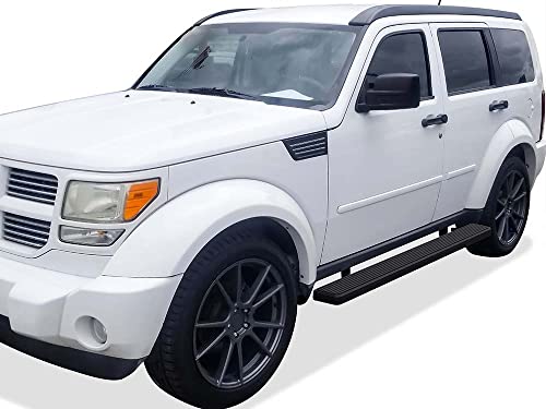 Estribos laterales para Dodge Nitro 2007-2012 6 pulg negro miniatura 6