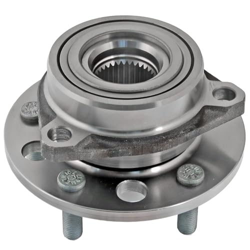 Image of Detroit Axle - Front Left and Right Wheel Hub and Bearing Assembly Replacement for Cadillac Commercial Chassis, Fleetwood 5 Bolt W /o ABS - 2pc
