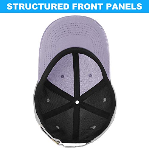 Meinicy 3Pcs Plain Structured Baseball Cap, Cotton Dad Hat Fits Men Women, Adjustable Low Profile (Black+Gray+Navy) #TOP4