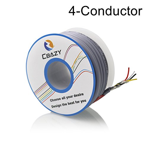 Cbazy™ 2547 28 Awg Control Cable Copper Wire Shielded Audio Cable Headphone Cable Signal Line 4-Core 8 Meter Grey #TOP1