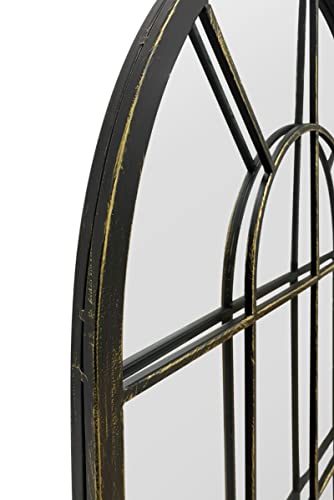 MirrorOutlet Large New Black Multi Panelled Arched Window Garden Outdoor Mirror 5ft3 x 2ft9 160cm x 55cm,GMA029 MirrorOutlet Large New Black Multi Panelled Arched Window Garden Outdoor Mirror 5ft3 x 2ft9 160cm x 55cm,GMA029