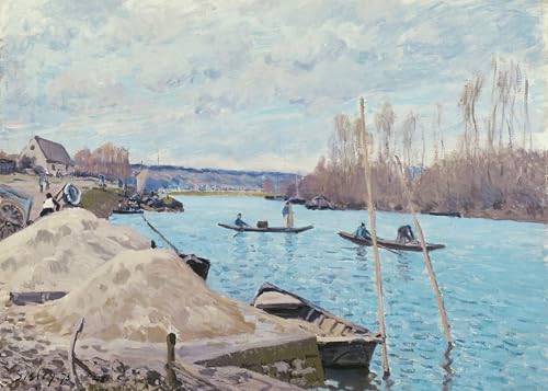 Tableaux Graffiti Art de La Seine à Port Marly Sisley Poster Moderne 60x90cm
