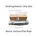 SUISFLXGRO Exhaust Flex Pipe Universal Type 100% Stainless Steel For Heavy Duty and Cars (1 PC, 2.5X8X12)