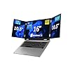 Portátil de pantalla triple de 16 pulgadas i7-12700H, 32 GB de RAM 2 TB SSD, FHD 1920 × 1200 + Dual 10.5 pulgadas 1920 × 1280, Iris Xe, huella digital, WiFi 5, BT 5.0, Win 11 Pro