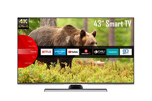 JVC LT-43VU8155 43 Zoll Fernseher / Smart TV (4K Ultra HD, HDR Dolby Vision, Triple-Tuner) - 6 Monate HD+ inklusive [2022]