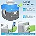 Kohree 5.8 Gal Camping Toilet: Portable Toilet for Adults with Diagonal Elongated Bowl Seat, Large Waste Tank, Leak-Proof Cassette with Level Indicator, RV Travel Porta Potty for Boat Trip Home Use