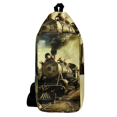 Sac à dos rétro train multicolore le cadeau original parfait pour passionné