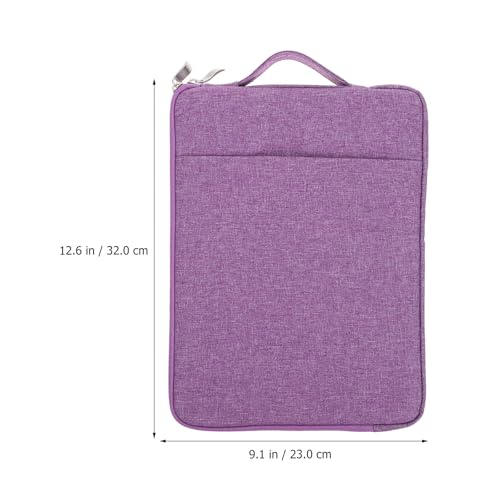 Funda portátil vaquera antirrayaduras color púrpura con organizador de cables independiente 3
