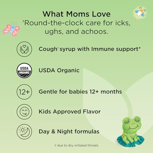 Image of Hyland's Baby Cough Syrup & Immune Support Organic Day /Night 2-Pack 4 fl oz
