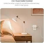 TREATLIFE 2 in 1 Dimmer Plug with Remote, Wireless Remote Control Outlet, Up to 100FT Range, Plug-in Dimmer Switch for Dimmable Bulbs, String Lights, Max Power 300W