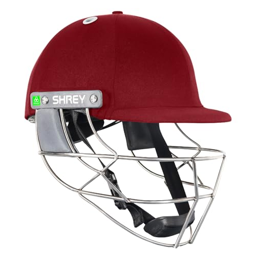 Image of Shrey Koroyd Stainless Steel Cricket Helmet Maroon Medium