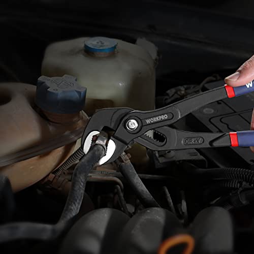 Workpro 12-Inch Groove Joint Pliers, Fast Adjust Tongue And Groove Pliers, V-Jaw Water Pump Pliers With Comfort Grips #TOP7