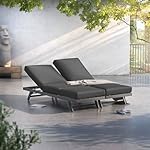 OUTLIV. Doppel-Gartenliege Atlanta Anthrazit/Grau