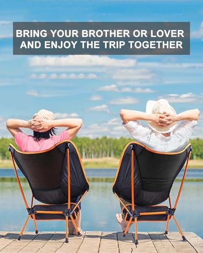 Image of Portable Camping Chair Backpacking Chair - Ultralight Folding Chair - Lightweight Foldable Chairs for Hiking Mountaineering Beach Garden Chair with a Carrying Bag for Outdoor Hiking