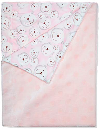 Edredom Baby em Relevo Estamp. Poas Jolitex Rosa Infantil Poliéster