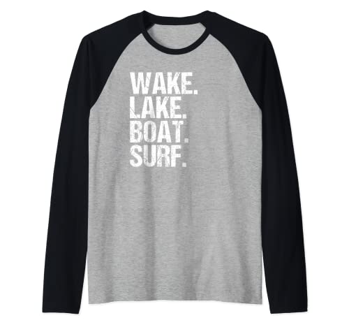 Wake Lake Boat Surf Wakesurfer Wakeboard Wakeboard Seil Raglan