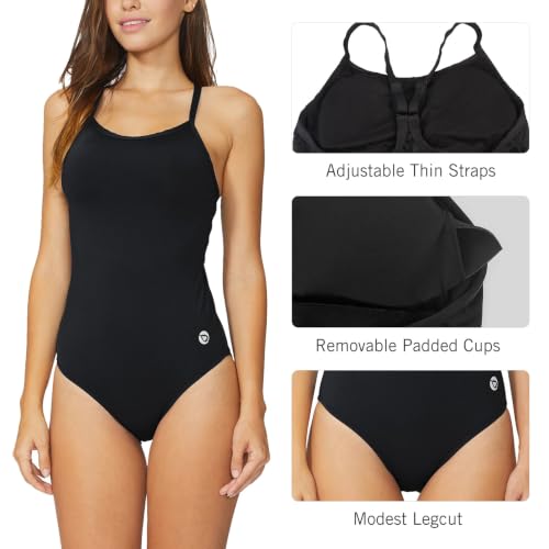 Image of baleaf Women's Athletic Training Adjustable Strap One Piece Swimsuit