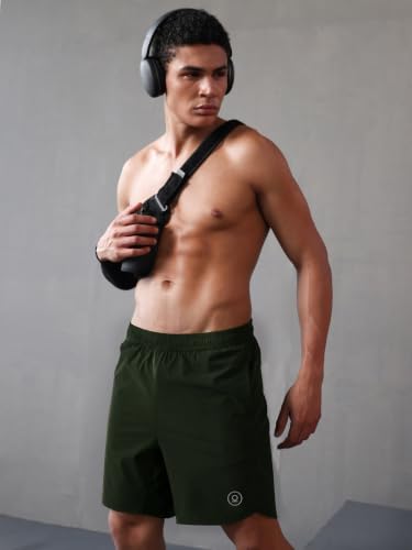 Image of CHKOKKO Shorts for Men Stylish Gym Workout Running Shorts Sports Cycling Summer Wear Dry Fit Side and Back Pockets Activewear Comfortable Training Shorts Pant for Man