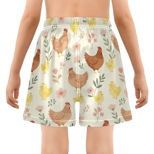 Maillot de bain garçon floral Yuiboo doublé pour les journées de plage
