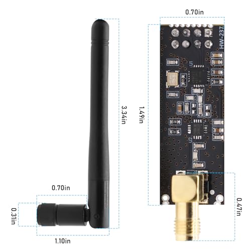 NRF24L01 + PA + LNA Wireless Transceiver Modul,RF Transceiver Funkmodul mit SMA Antenne 2.4G 1100m kompatibel mit Arduino(5 Stück)