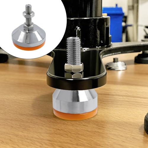 Image of M10x50mm Leveling Feet, 2200 lb Capacity Heavy Duty Adjustable Swivel Furniture Glides, 2.33 Inch Anti-Slip Base, Rubber Feet Levelers for Table, Shelves, Workbench, Cabinet, Machine, 4Pcs