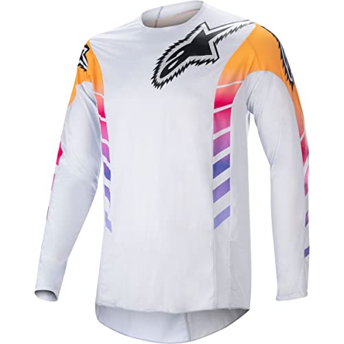 Alpinestars 3767523-9243-S: Techstar Le Daytona 23 Jersey Grey/Orange Fluo/Rhodamine Sm
