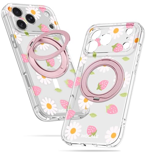 Coque pour iPhone 17 Pro Max avec support motif marguerites, le cadeau idéal pour elle