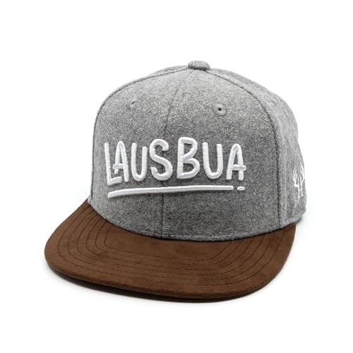 Du Hirsch Bayerisches Snapback Cap Kinder Lausbua Hellgrau Filz L