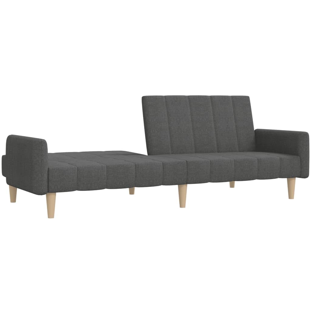 Schlafsofa 2-Sitzer, Dunkelgrau Stoff, Verstellbare Rückenlehne, Platzsparendes Design für Wohnzimmer, Gästezimmer, 220x84.5x69 cm