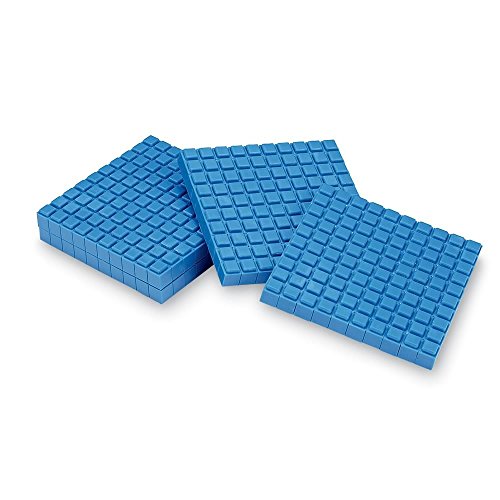 Image of hand2mind Blue Interlocking Base Ten Blocks, Math Manipulative Starter Kit (Set of 161)