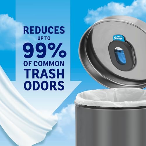 Febreze Trash Odor Fighter, Trash Can Air Freshener, Stick-On Deodorizer for Garbage Cans, Diaper Pails, Works with Scented Trash Bags, Fresh Lemon and Linen & Sky Scents, 8 Refills - image 3