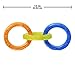 Nerf Dog Multi-Ring Tuff Tug Dog Toy, Lightweight, Durable and Water Resistant, 4 Inch Diameter for Medium/Large Breeds, Single Unit, Blue, Orange, Green