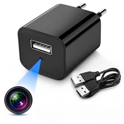 Septekon USB Charger Camera 1080P HD | Spy Camera for Home Hidden with Motion Detection & App View | Charger Spy Camera with SD Card Recording for Home & Office Security (SD Card Not Included)