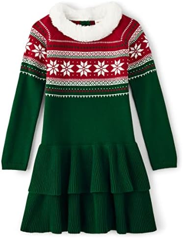 Gymboree Baby Girls and Toddler Long Sleeve Sweater Dresses Playwear, Holiday Fairisle, 4T US