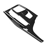 ➤ 【Effekt】 - Die Oberfläche im Carbon-Stil sorgt für ein glänzendes Erscheinungsbild und ein Gefühl von Luxus und Eleganz. Es kann verhindern, dass die Oberfläche des zentralen Bedienfelds des Fahrzeugs zerkratzt oder staubt, und es immer sauber und neu halten.