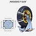 Heavy Duty 8 Inch Caster Wheels, 4 Pack Rubber Plate Caster Wheels with Castors Top Plate, 2 Brake Wheels and 3000Lbs Load Capacity, for Furniture Transport and Industrial Transport