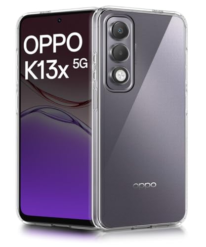 Image of WOW IMAGINE Transparent Back Cover Case for Oppo K13x 5G | Raised Bumps for Full Device & Camera Protection Shockproof TPU Silicone Back Case Mobile Cover - Transparent