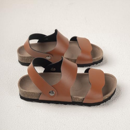 Kids Sandals Toddler Boys Girls Sandal Cork Footbed Slides Slip On Open Toes Flat Summer Shoes for Indoor Outdoor4