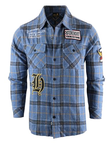 Image of SCREENSHOT Shacket 3202 Mens Casual Plaid Flannel Shacket Shirt Jacket Button Down Long Sleeve