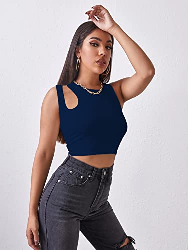 Image of Shasmi Women Crop Top, Ribbed, Stylish Tank Top, Soft and Comfy Fabric has Some Stretch