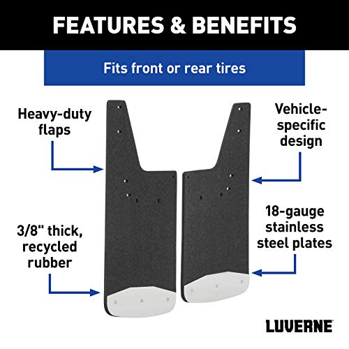Luverne 250233 Front Or Rear 12-Inch X 23-Inch Textured Rubber Mud Guards, Select Dodge Ram 1500, 2500, 3500 #TOP2