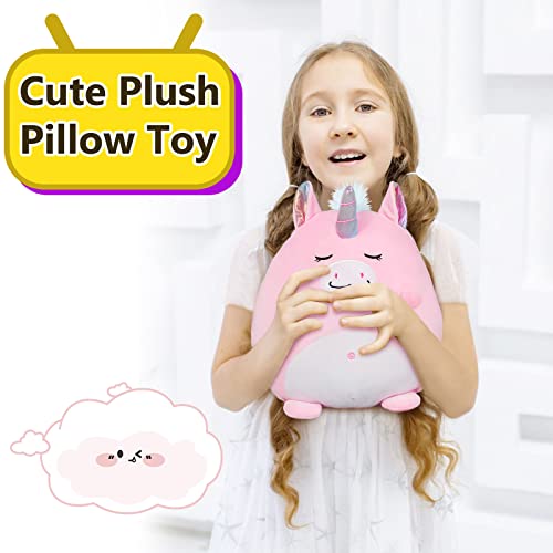 Marsjoy 8" Pink Unicorm Plush Pillow Toy Squishy Stuffed Animal Plushie Pillow Cute Unicorm Huggable Toy Kawaii Soft Cushion For Girl Kid Children's Day Birthdays Christmas #TOP3