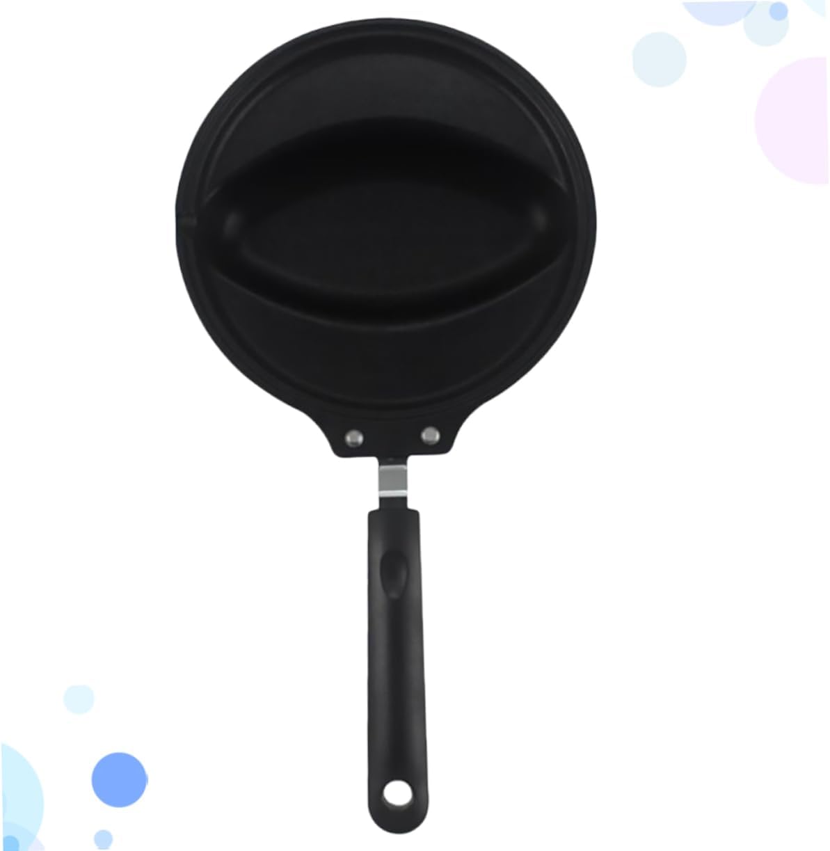 Garneck Non-stick Egg Frying Pan for Omelets and Rice Omelette Pan with Easy-grip Handle for Home Cooking Black