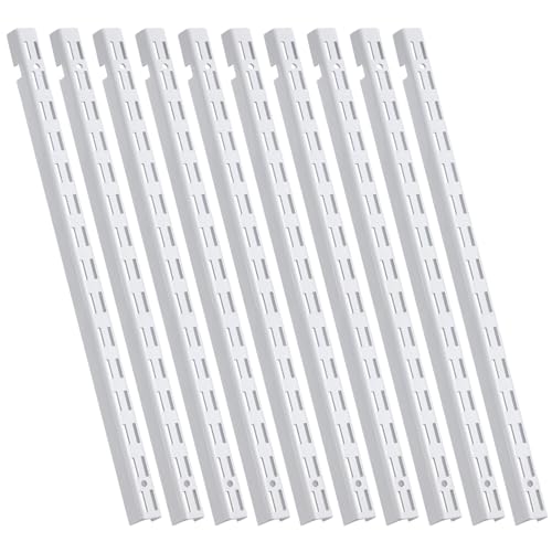 10 Pcs 30 Inch Dual Track Brackets Shelf System Upright Wall Shelving Rail