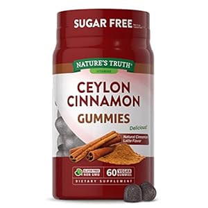 Nature’s Truth Ceylon Cinnamon Gummies | 2000mg | 60 Count | Vegan, Non-GMO & Gluten Free Supplement | Sugar Free