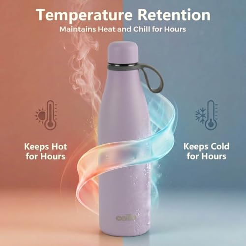 Image of CELLO Duro Oxy Stainless Steel Flask 900ml Purple | Easy to Pour & Fill, Spill Proof Leakproof Vacuum Insulated Hot and Cold Thermos Water Bottle for School College Office Gym Trekking Biking & Travel
