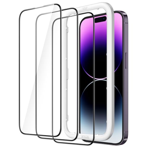 JETech iPhone14promax(iPhone14 Pro Max 6.7C`p) SʕیtB KXtB  KChgt P[XɊȂ HDNA 3Zbg